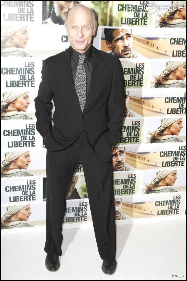 Ed Harris à l'occasion de l'avant-première des  Chemins de la Liberté , qui s'est tenue à la Cinémathèque Française, à Paris, le 13 décembre 2010.