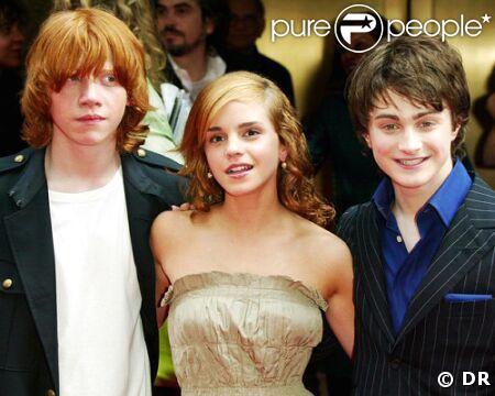 Rupert Grint Ron Emma Watson Hermione et Daniel Radcliffe Harry 