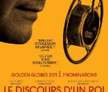   Le discours d'un roi  de Tom Hooper, avec Colin Firth, Geoffrey Rush et Helena Bonham Carter. En salles, le 2 février prochain.   