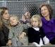 Letizia d'Espagne, Leonor, Sofia et la reine, à Madrid, lors d'un match d'exhibition caritatif entre Rafael Nadal et Roger Federer. 22/12/2010