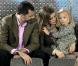 Letizia d'Espagne et Felipe, avec leurs petites Leonor et Sofia, à Madrid, lors d'un match d'exhibition caritatif entre Rafael Nadal et Roger Federer. 22/12/2010