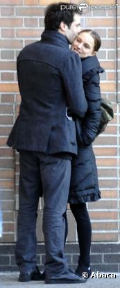 Benjamin Millepied et Natalie Portman à New York en janvier 2010