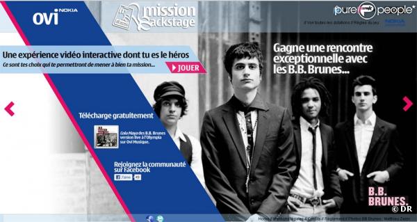 Les BB Brunes se prêtent à une campagne interactive pour Nokia,  Mission Backstage , sous forme d'une course poursuite interactive palpitante.