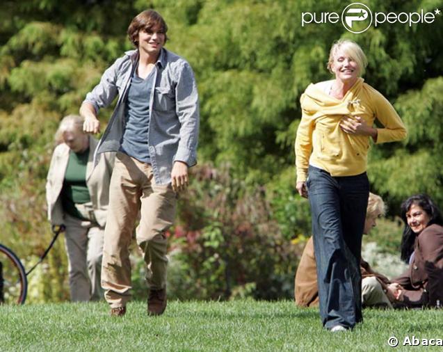 Ashton Kutcher et Cameron Diaz sur le tournage de Jackpot
