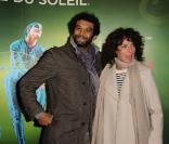 Ramzy et Anne de Petrini à Bercy, pour assister au spectacle Saltimbanco, le 13 janvier 2011. 