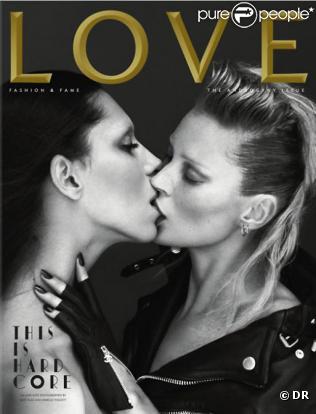 Couverture du magazine LOVE février 2011 avec Kate Moss et Léa T