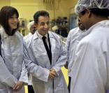 Carla Bruni et Nicolas Sarkozy en Inde, le 4 décembre 2010. 