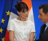 Carla Bruni et Nicolas Sarkozy en Inde, le 7 décembre 2010. 