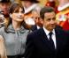 Nicolas Sarkozy et Carla Bruni lors de leur premier voyage officiel de mariés, en Angleterre, en mars 2008. Ils ont été reçus par la reine Elizabeth II, le prince Charles et Camilla.