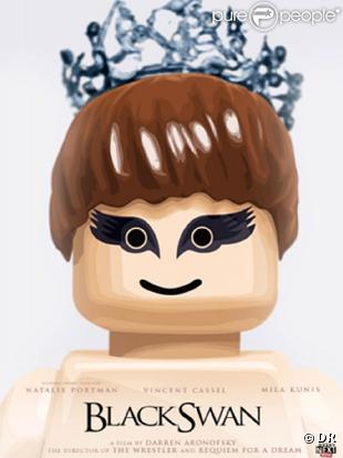 L'affiche en Lego de  Black Swan , nominé à l'Oscar du meilleur film lors de la cérémonie des Oscars, qui se tiendra le 27 février 2011.