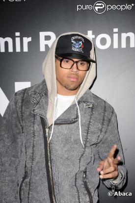 Chris Brown à la soirée RETNA à New York, le 10 février 2011