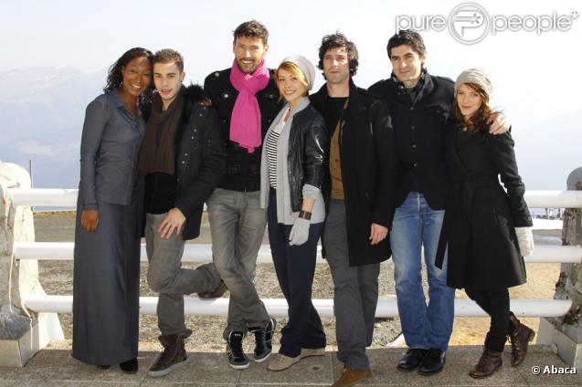 Nadège Beausson-Diagne, Marwan Bereni, Laurent Kerusore, Dounia Coesens, Stéphane Coulon, Ludovic Baude, Elodie Varlet de Plus Belle La Vie, lors du Festival de Luchon, le 12 février 2011