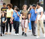 Les enfants de Michael Jackson, Prince Michael Jr., Paris, et Blanket à Las Vegas en famille, le 3 octobre 2010