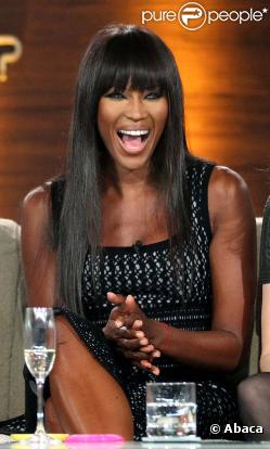 Naomi Campbell sur le plateau de  Wetten, dass...?  présenté par Thomas Gottschalk en Allemagne, le 12 février 2011