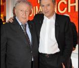 Philippe Bouvard et Michel Drucker sur le plateau de l'émission Vivement Dimanche, diffusée le 20 février 2011.