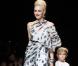 Gwen Stefani et son fils Kingston Rossdale sur le catwalk au défilé  L.A.M.B durant la Fashion Week de New York, le 17 février 2011.