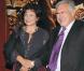 Anne Sinclair et Dominique Strauss-Kahn à la première du film Indigènes, le 25 septembre 2006.