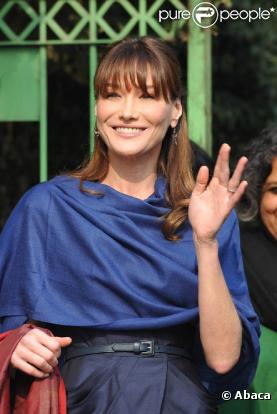 Carla Bruni en Inde, en décembre 2006.