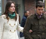 Leighton Meester dans les rues de New York sur le tournage de Gossip Girl le 18 février 2011