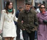 Leighton Meester dans les rues de New York sur le tournage de Gossip Girl le 18 février 2011