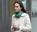 Leighton Meester dans les rues de New York sur le tournage de Gossip Girl le 18 février 2011
