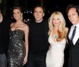 Amber Heard et Nicolas Cage, avec l'équipe du film, lors de l'avant-première de Hell Driver (Drive Angry) le 22 février 2011 à Los Angeles