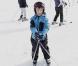 La princesse Marie et le prince Joachim de Danemark, le 17 février 2011 lors de leurs vacances aux sports d'hiver à Verbier, dans les Alpes suisses, avec leur fils Henrik, ainsi que Nikolai et Felix, les garçons nés du 1er mariage de Joachim.