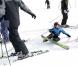 La princesse Marie et le prince Joachim de Danemark, le 17 février 2011 lors de leurs vacances aux sports d'hiver à Verbier, dans les Alpes suisses, avec leur fils Henrik, ainsi que Nikolai et Felix, les garçons nés du 1er mariage de Joachim.