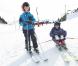 La princesse Marie et le prince Joachim de Danemark, le 17 février 2011 lors de leurs vacances aux sports d'hiver à Verbier, dans les Alpes suisses, avec leur fils Henrik, ainsi que Nikolai et Felix, les garçons nés du 1er mariage de Joachim.