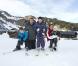 La princesse Marie et le prince Joachim de Danemark, le 17 février 2011 lors de leurs vacances aux sports d'hiver à Verbier, dans les Alpes suisses, avec leur fils Henrik, ainsi que Nikolai et Felix, les garçons nés du 1er mariage de Joachim.