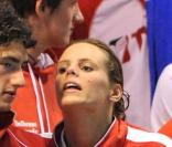 Laure Manaudou et Benjamin Stasiulis, le 23/04/08, à Dunkerque