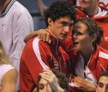 Laure Manaudou et Benjamin Stasiulis, le 23/04/08, à Dunkerque