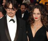 Vanessa Paradis et Johnny Depp lors des Oscars en 2008 