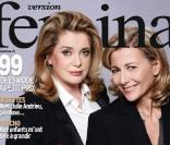 La couverture de Version Femina du 9 mars 2011 avec Catherine Deneuve et Claire Chazal