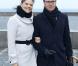 La princesse Victoria de Suède et le prince Daniel en visite à Malmö, dans le sud de la Suède, le 9 mars 2011. Clou de leur visite du jour : une imposante tour torsadée dominant la rade.