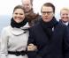 La princesse Victoria de Suède et le prince Daniel en visite à Malmö, dans le sud de la Suède, le 9 mars 2011. Clou de leur visite du jour : une imposante tour torsadée dominant la rade.