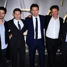 Tahar Rahim, Jamie Bell, Channing Tatum et Kevin Macdonald à l'occasion de l'avant-première britannique de <em>L'Aigle de la Neuvième Légion</em>, qui s'est tenue à l'Empire Cinema de Leicester Square, à Londres, le 9 mars 2011.