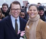Victoria et Daniel de Suède en visite à l'université de Malmö, le 11 mars 2011.