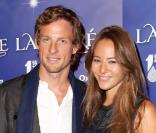 Jenson Button et Jessica Michibata, à Londres, le 20 janvier 2011 
