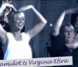 Virginie Effira, Leslie et Valérie Damidot dans la vidéo pour les 5 ans de Tout le monde chante contre le cancer