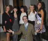 Sylvie Tellier, Delphine Mc Carty, Mathilda May, Sandrine Corman, Laury Thilleman et Emmanuel de Brantes au lancement du fromage Philadelphia, au coeur du quartier de Montorgueil, à Paris. 23/03/2011