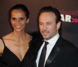 Karine Silla et Vincent Perez, cérémonie des César, le 25 février 2011.