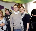 Victoria de Suède et son mari Daniel Westling à Tensta, le 9 avril 2011.