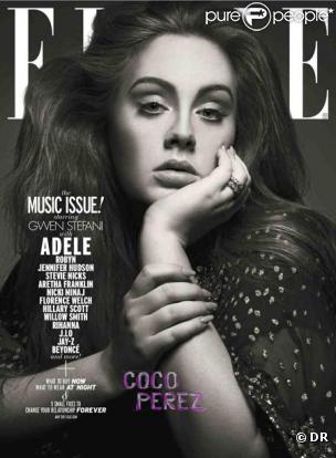 Adele en couverture du magazine  ELLE , édition américaine, mai 2011.