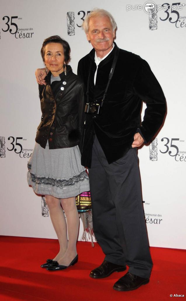 Yann-Arthus Bertrand et son épouse Anne à la cérémonie des César 2010. 