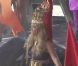 Beyonce Knowles en plein tournage de son nouveau clip Til the end of the word, à Los Angeles le 12 avril 2011