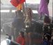 Beyonce Knowles en plein tournage de son nouveau clip Til the end of the word, à Los Angeles le 12 avril 2011