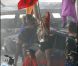 Beyonce Knowles en plein tournage de son nouveau clip Til the end of the word, à Los Angeles le 12 avril 2011