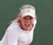 Caroline Wozniacki s'amuse lors d'un match amical de tennis dans le cadre du tournoi de Monte-Carlo le 17 avril 2011