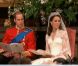 Mariage de Kate Middleton et du prince William : les époux écoutent attentivement le serment de l'évêque de Londres, Monseigneur Richard Chartres. 29 avril 2011